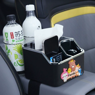tissue box cartoon cute car: Car tissue box/set - large-family-black-background