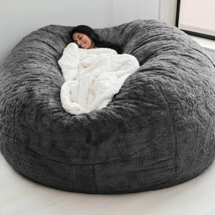 Lazy sofa bean bag artificial fur bean bag bean sofa can cross-border 5FT6FT7FT source factory direct sales