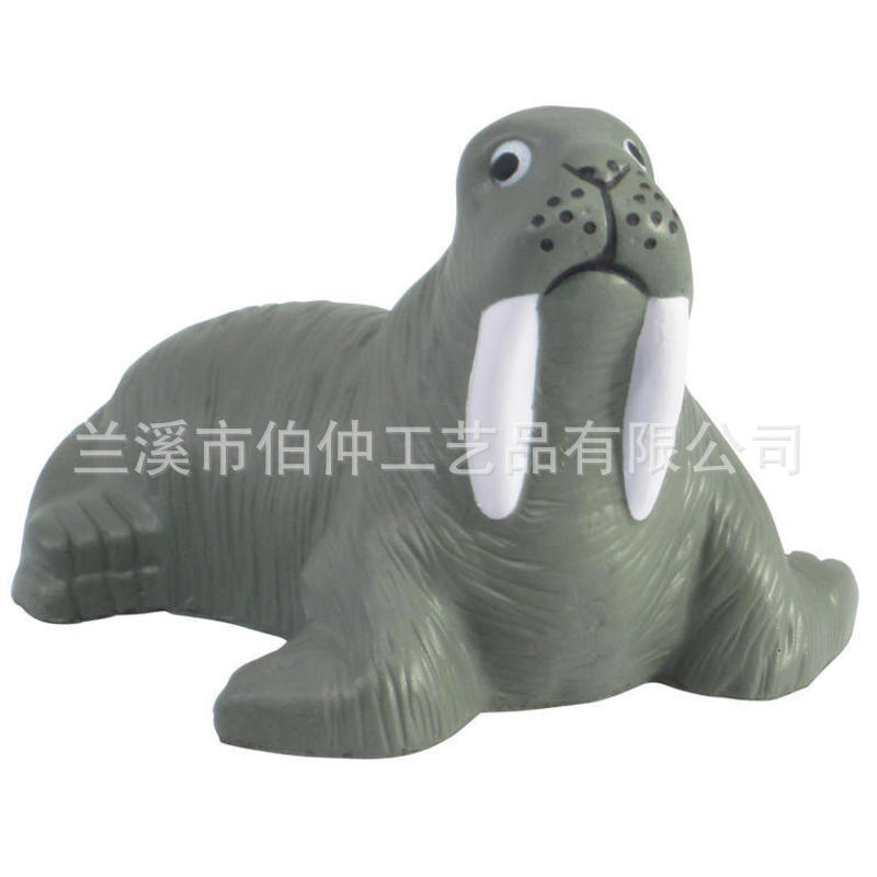 亚马逊商品慵懒海象 创意新款PU压力球 动物模型  厂家直供