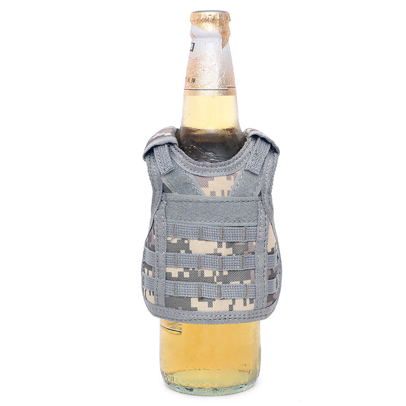 Al aire libre personalizado molle bar chaleco decorativo bebidas cerveza mini chaleco ventiladores militares mini chaleco
