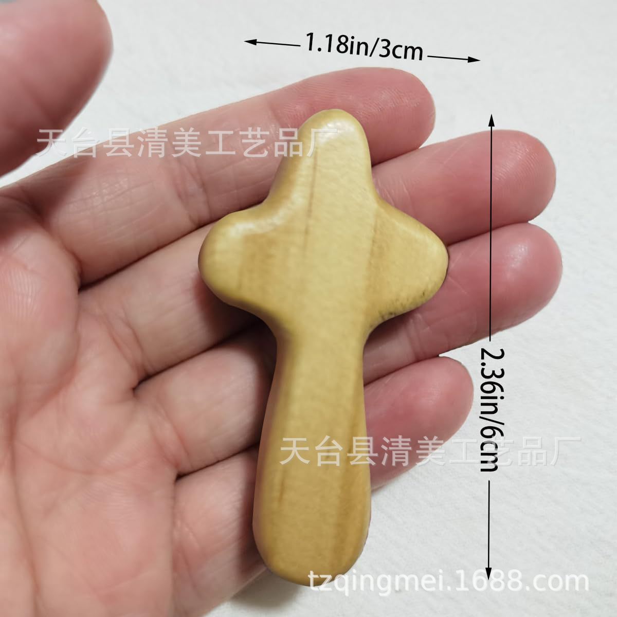 Madera maciza adornos de madera artesanía de madera Cruz oración de madera