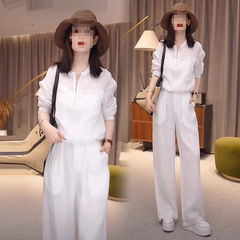 【店铺热销】时尚薄套装女2025春秋新款洋气显瘦百搭休闲减龄上衣