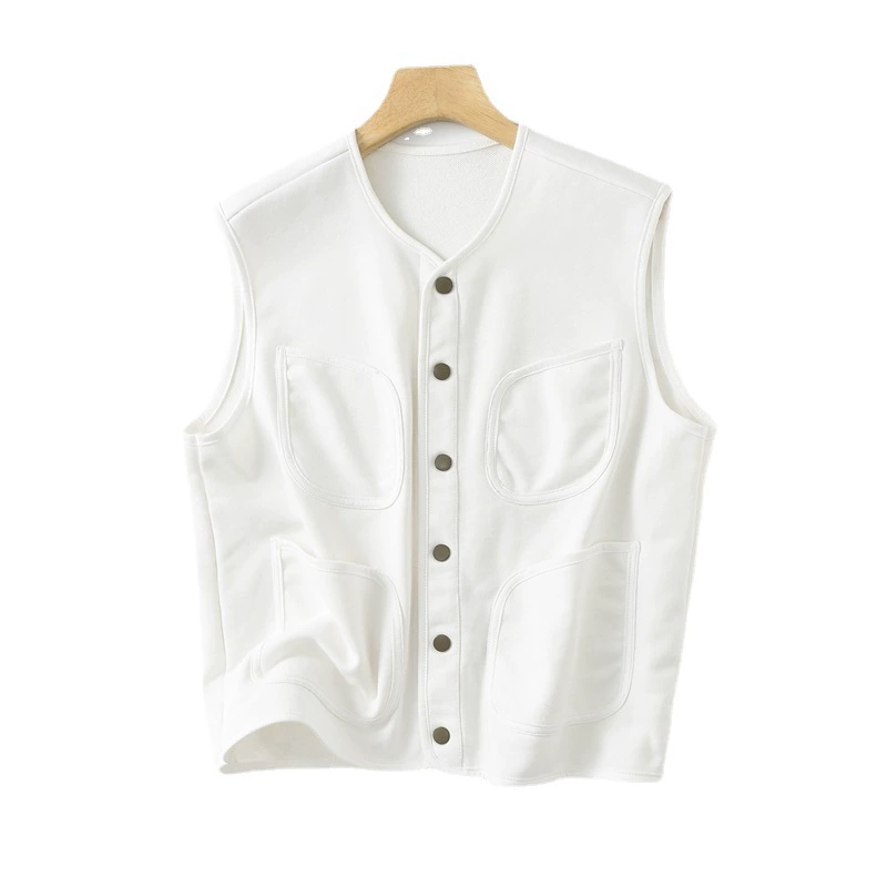 Autumn vest, T-shirt sleevless, V-neckline, loose fit