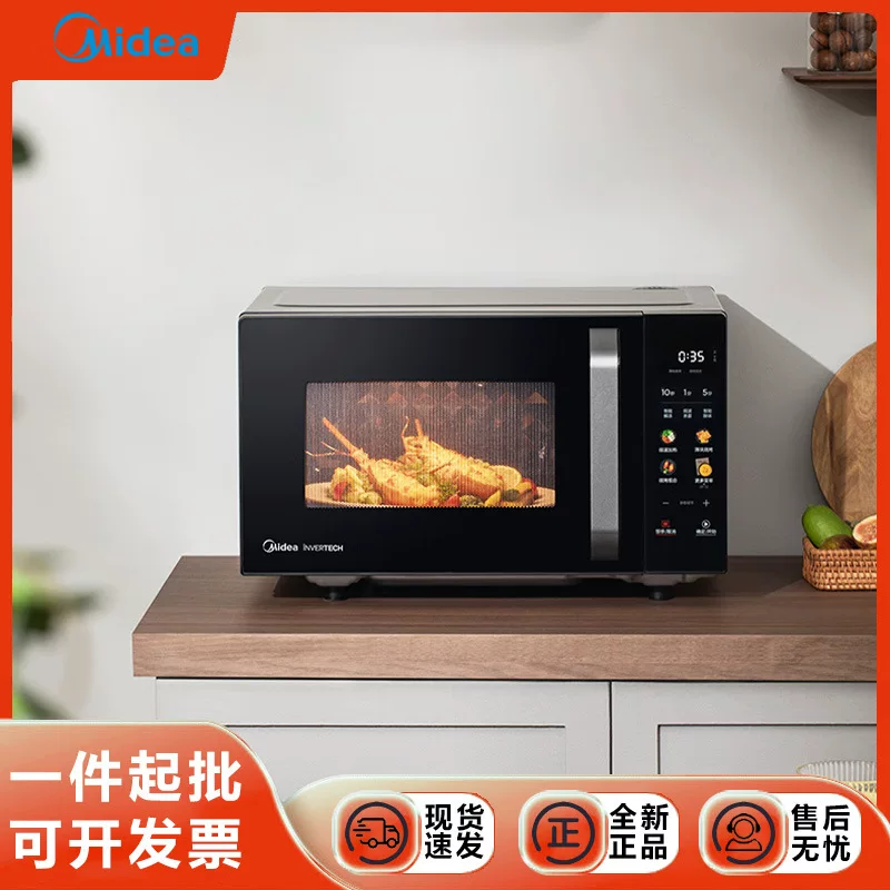 Микроволновая печь Midea с частотным инвертором, универсальная световая волновая печь с плоским нагревателем, встраиваемая, с меню, интеллектуальное паро- и микро-выпекание
