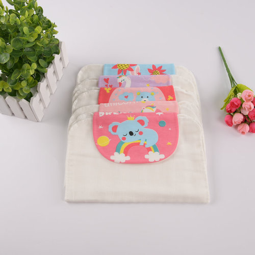 Baby sweat-absorbent towel, children's kindergarten gauze 4-layer sweat-proof towel, baby pure cotton summer pad sling for boys and girls