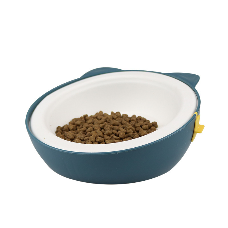 애완 동물 신선한 그릇 일회용 애완 동물 그릇 NO-WASH 15 ° 틸트 개 그릇 틸트 보울 분리 가능한 교체 그릇
