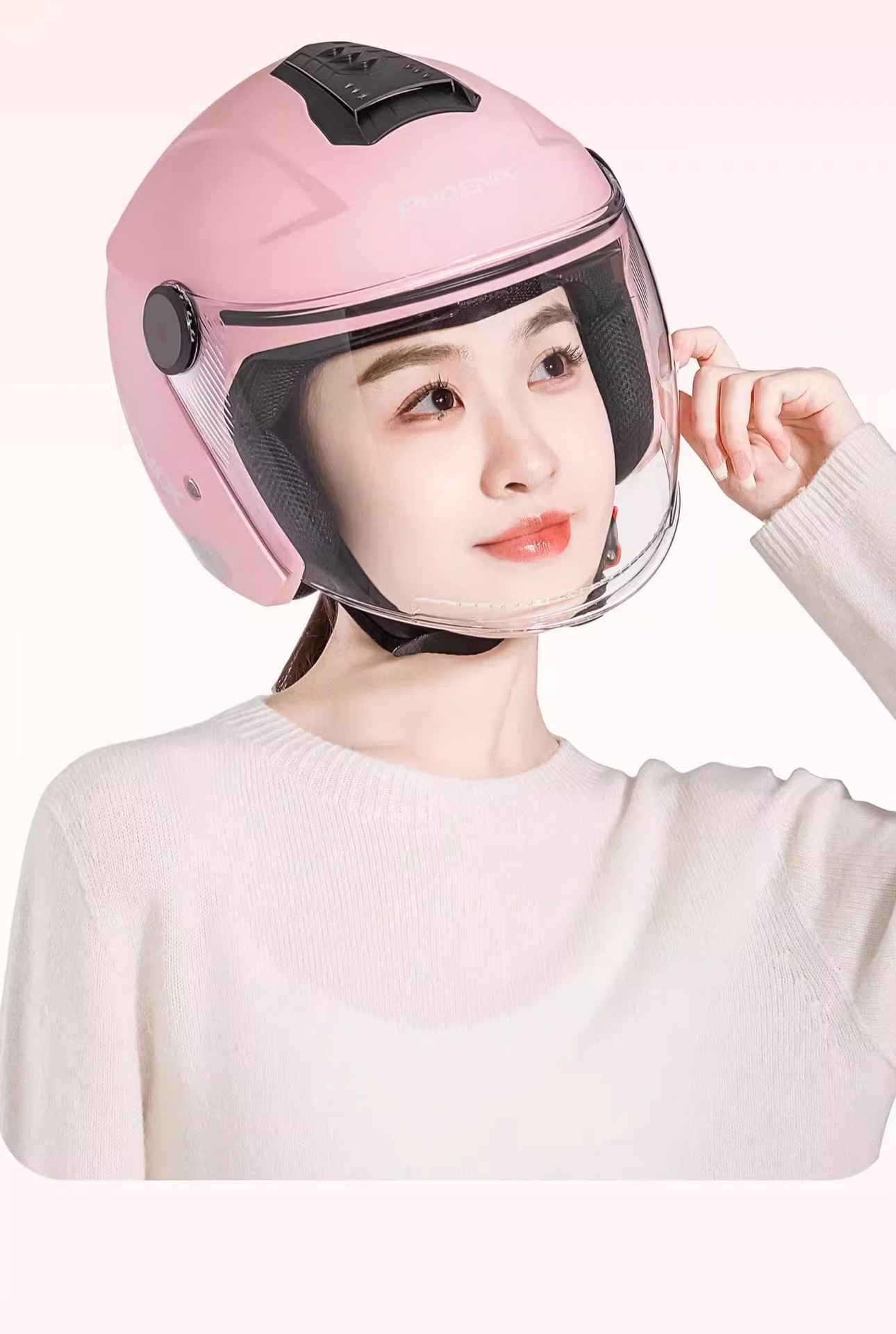 Certified Motorcycle Half Helmet 3C Winter Electric Vehicle Helmet