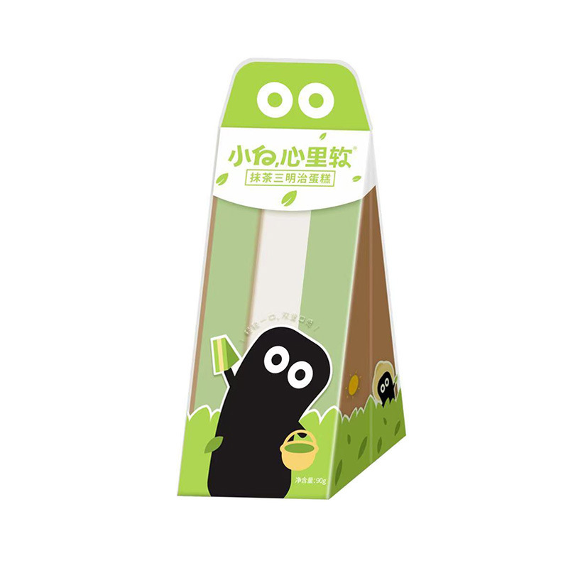 샤오바이의 부드러운 말차 샌드위치 케이크 90g