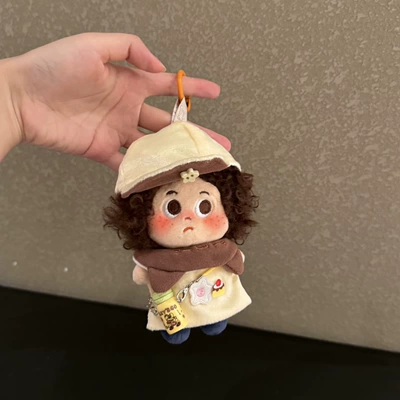 Curly Hair Plush Doll | Pluş açarlıqlar - pudding-cake-chocolate-explosion-pendant