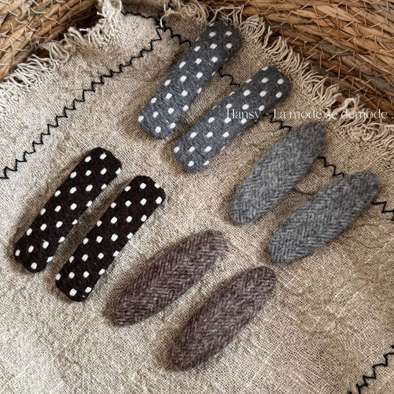 Simple and cute polka dot oval and rectangular BB clips for autumn and winter, niche sweet bangs clips, fringe clips, side clips, hair accessories