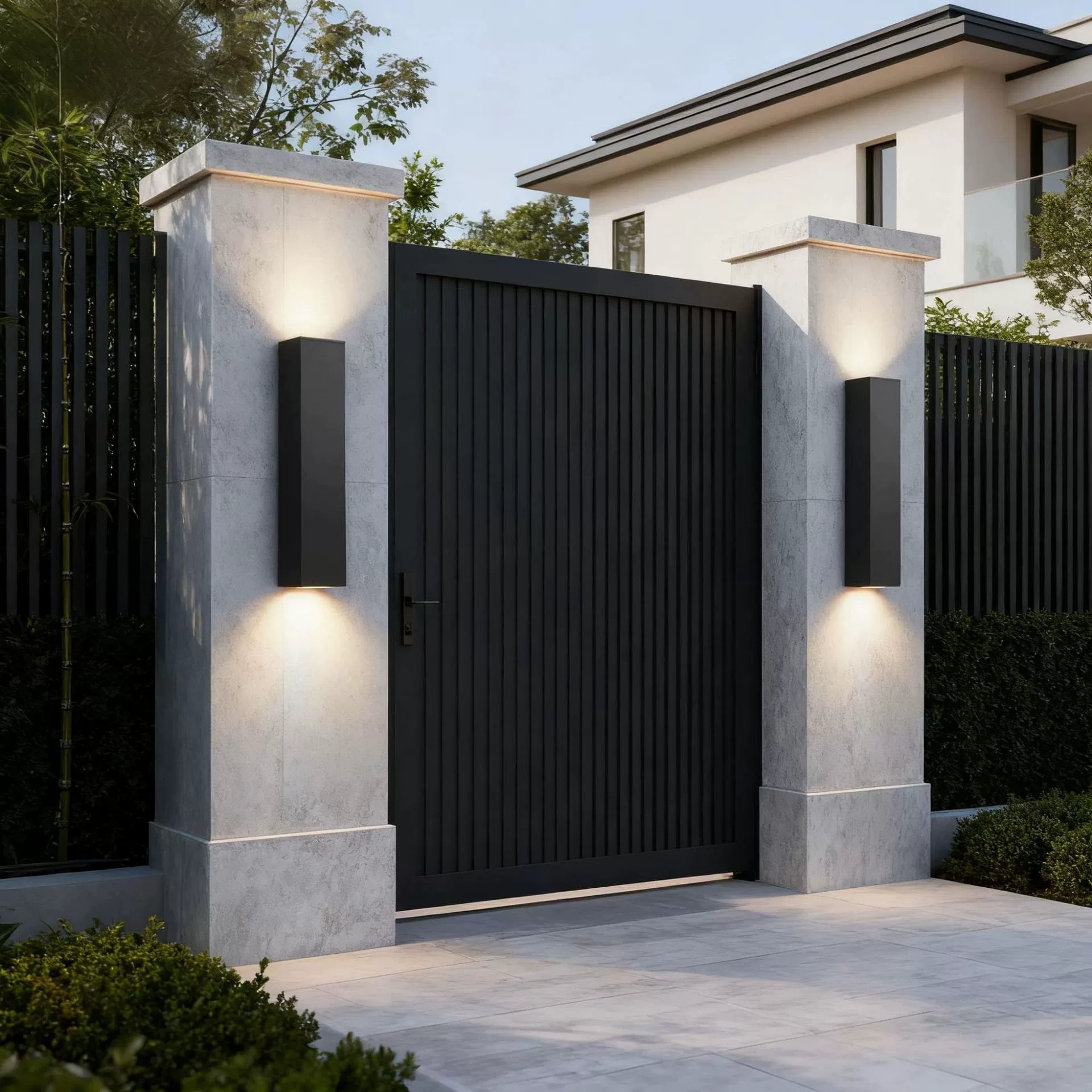 Travel wall sconce for corridor, square lights for gazebo