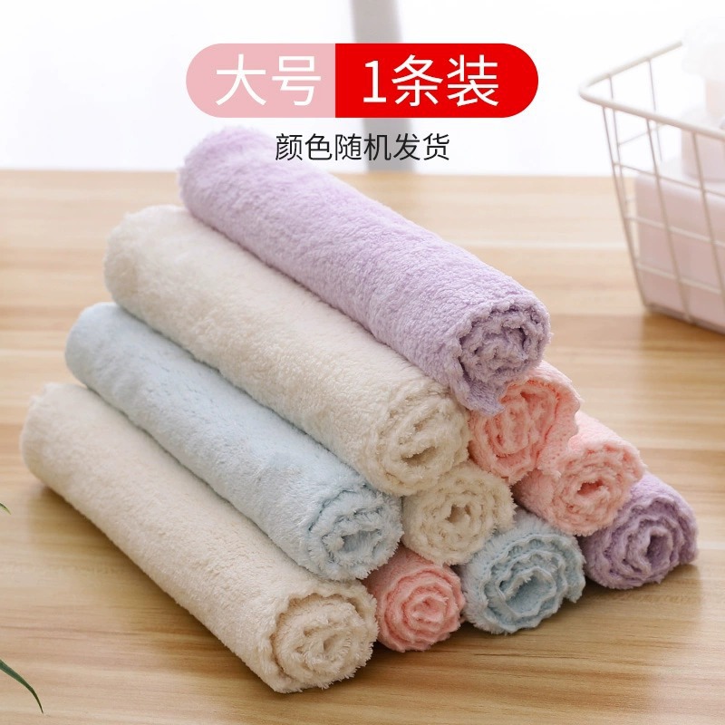 Dish cloth kitchen supplies coral fleece rag household cleaning absorbent not easy to lint dish towel kitchen rag