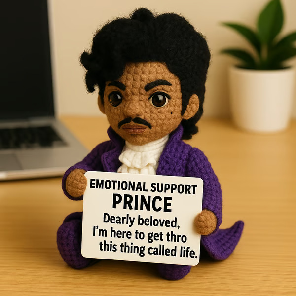 Emotional Support Prince, Crocheted Emotional Support Prince Doll, Handmade The Emotional Support Dolls For Women, Friends, Students(Emotional Doll-A