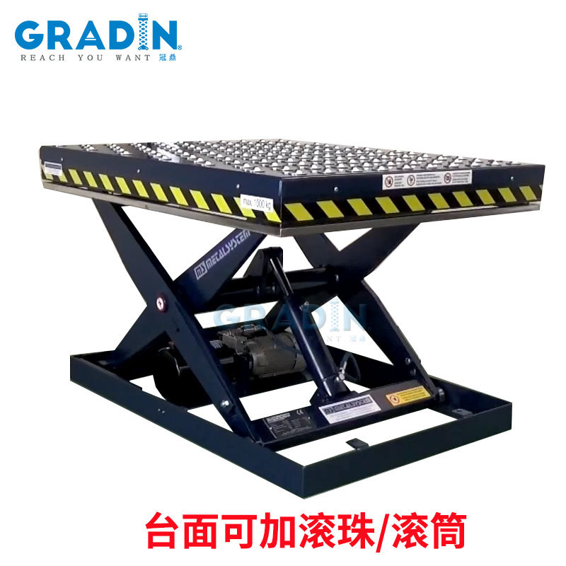 滚珠式固定液压电动升降平台 牛眼滚珠万象球手动升降台