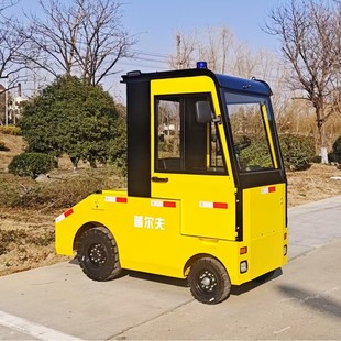 Fully Enclosed Cab Electric Tractor Truck Electric Flatbed Truck Four-Wheel Tractor Workshop Transfer Truck