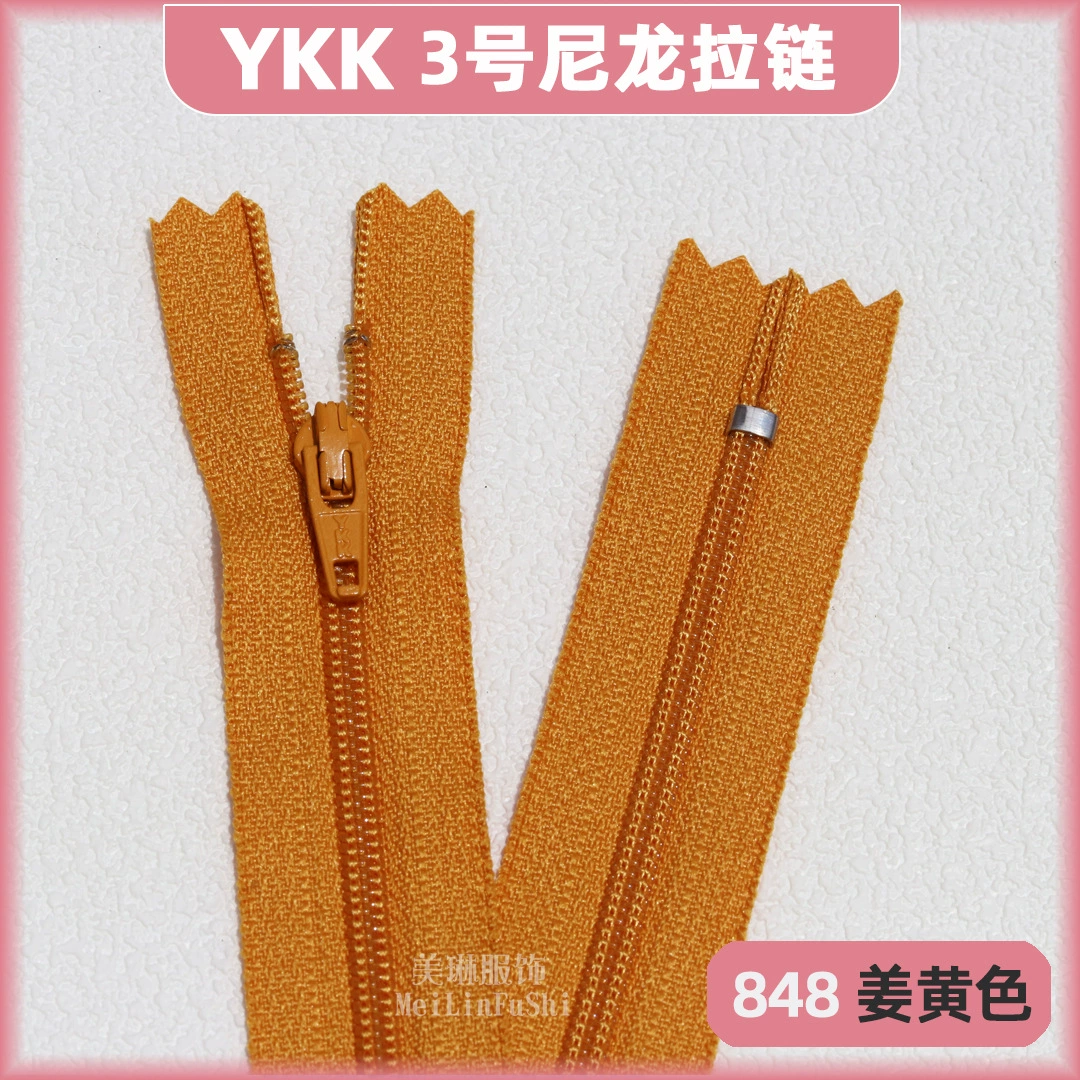 Застежка-молния YKK №3 нейлоновая закрытая хвост зубчик для одежды аксессуары черные брюки 18 см планка закрытая застежка-молния точка оптовая