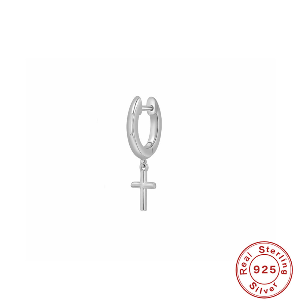 Pendientes colgantes de estrella de cinco puntas cruzados de plata de ley s925 más vendidos en Europa y América