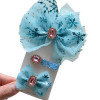 Children's hair accessory with bow for princess, hairgrip, hairpins, “Frozen”