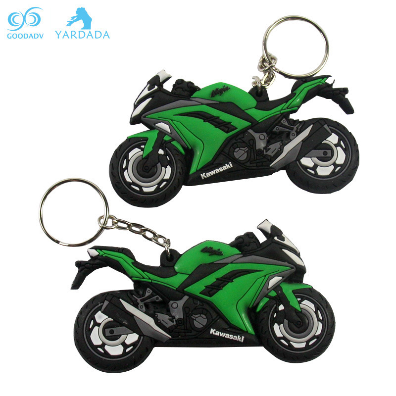 Advertising Gift Double-Sided Molded Motorcycle-Shaped Keychain Pendant, 3D Keychain Produced by the Source Manufacturer
