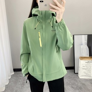 79982 velvet jacket for women outdoor waterproof and windproof sports fashion thickened mountaineering jacket