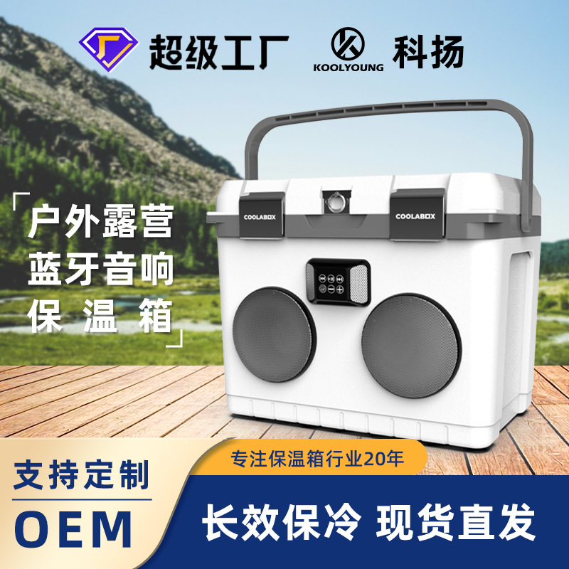 Nuevo acampamiento al aire libre bluetooth caja de sonido portátil para picnic en automóviles caja de refrigeración helada para el mercado nocturno