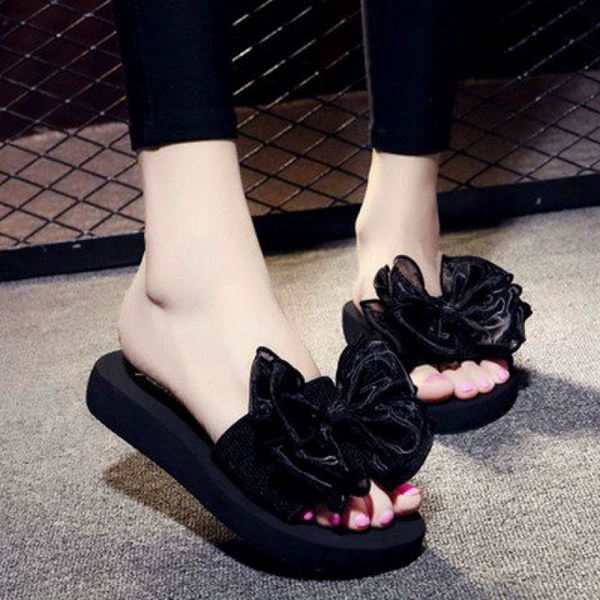 With bow, black, 3cm