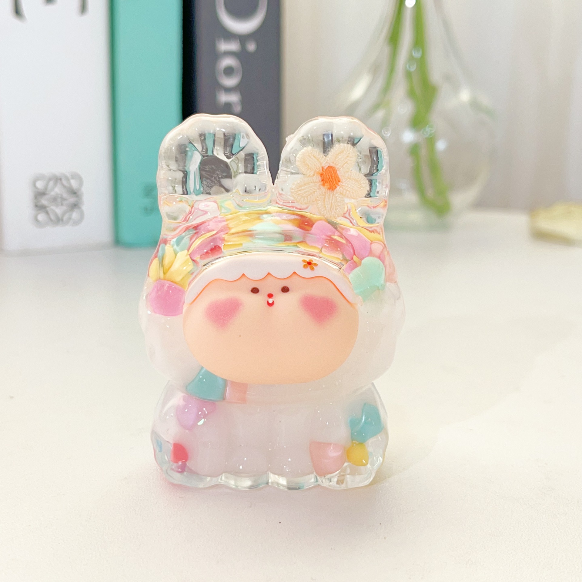 小號莉莉絲奶豆帶小花-白色