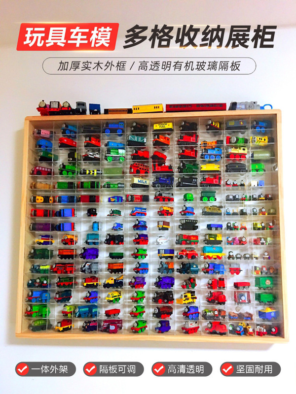 Wooden Assembly-Free Car Storage Box Domeka Alloy Hot Wheels Tomy Kidsren's Toy Car Model Display Stand