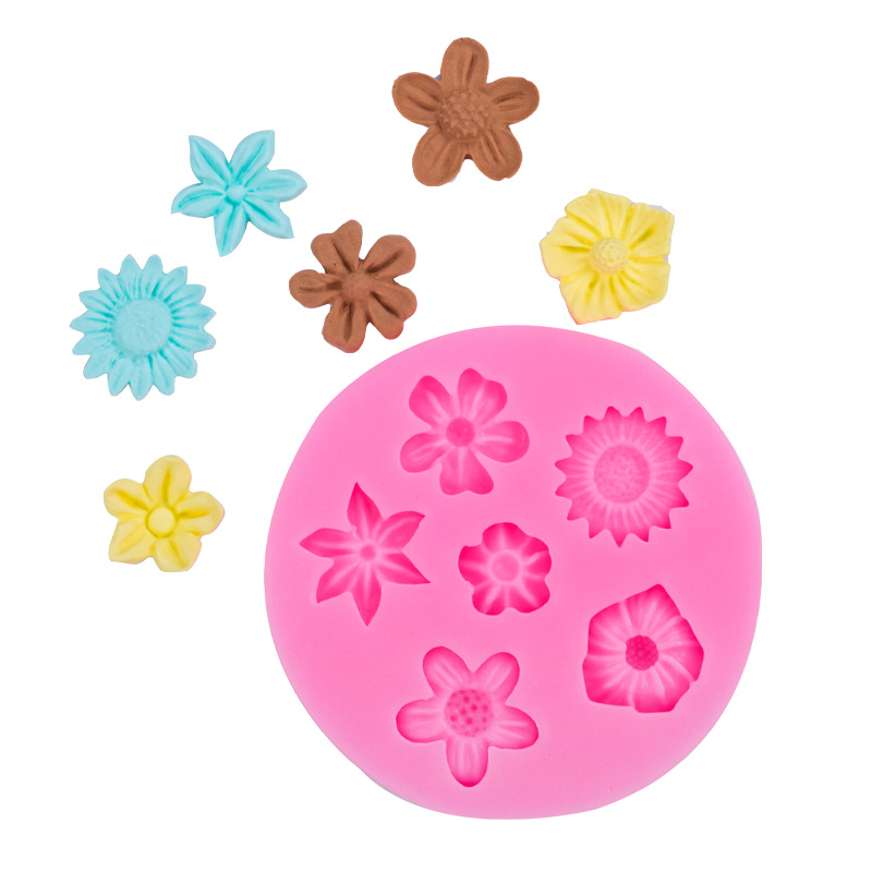 Floral Shape Cake Edge Decoration Baking Chocolate Clay Soft Clay Handmade Silicone Mold Fondant Silicone Mold