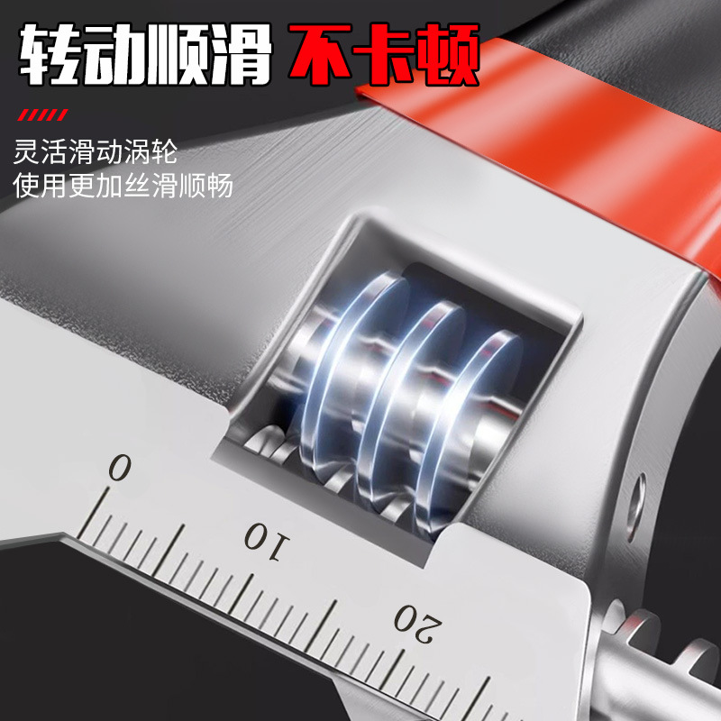 Llave móvil aislante auténtica, llave de plástico de 12 pulgadas, 8 llave de boca viva industrial auténtica