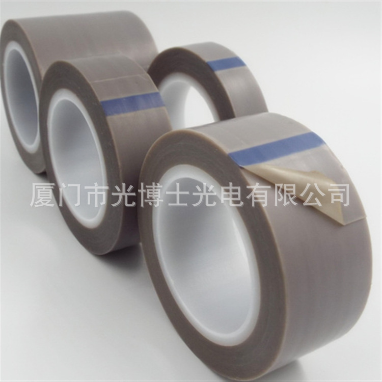 灰色纯铁氟龙胶带 聚四氟乙烯胶带  耐高温特氟龙 单面带胶PTFE膜