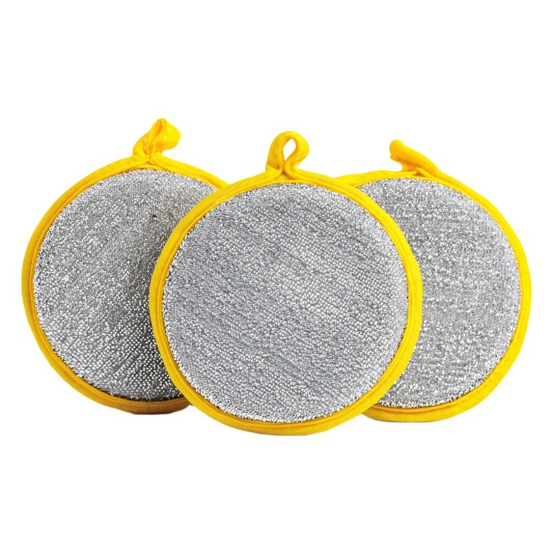 Lavaplatos esponja bloque de cocina antiadherente Aceite Cepillo olla artefacto hogar de doble cara de limpieza de algodón durable estropajo mágico limpie