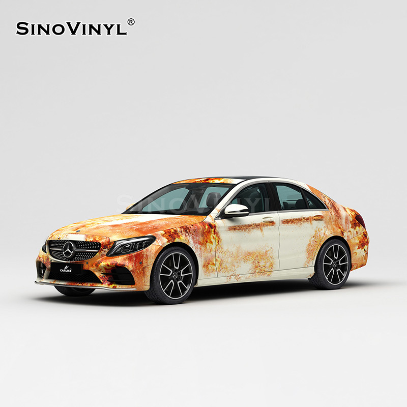 Carlake daños de guerra pintura coche que cambia de color película Doomsday coche cuerpo pegatinas crisis bioquímica pintura de color todo el coche cambio de color