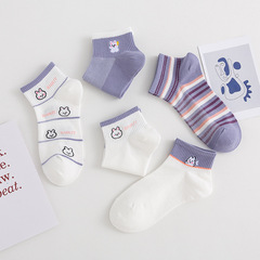 夏季襪子女網眼船襪韓版ins風日系卡通吸汗透氣學生短筒女襪批發