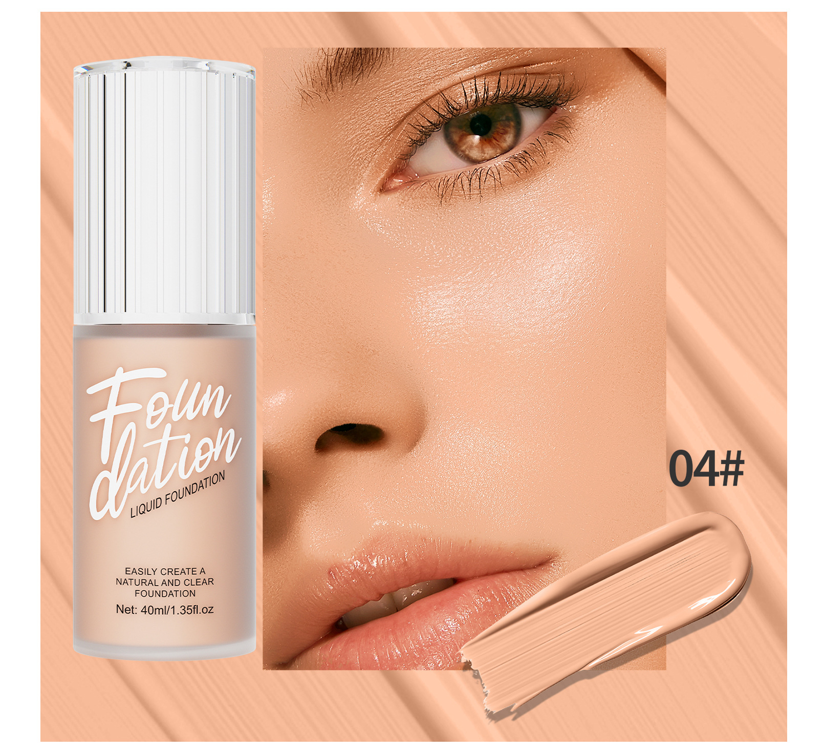 Hellokiss Foundation is a clear, smooth, natural and long-lasting European and American Foundation matte foundation makeup undefined