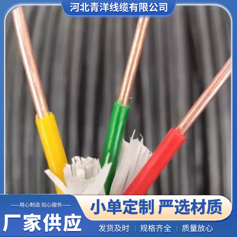 源头工厂 承接小单发及时纯铜电源线 家装电线电缆线铜芯软护套线