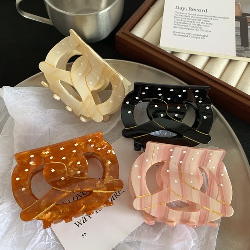 Zhou Yutong's same style Croissant Alkaline Water Knot Bread Hair Clip Retro Gentle Bow Circle French Back of the Head Hair Clip