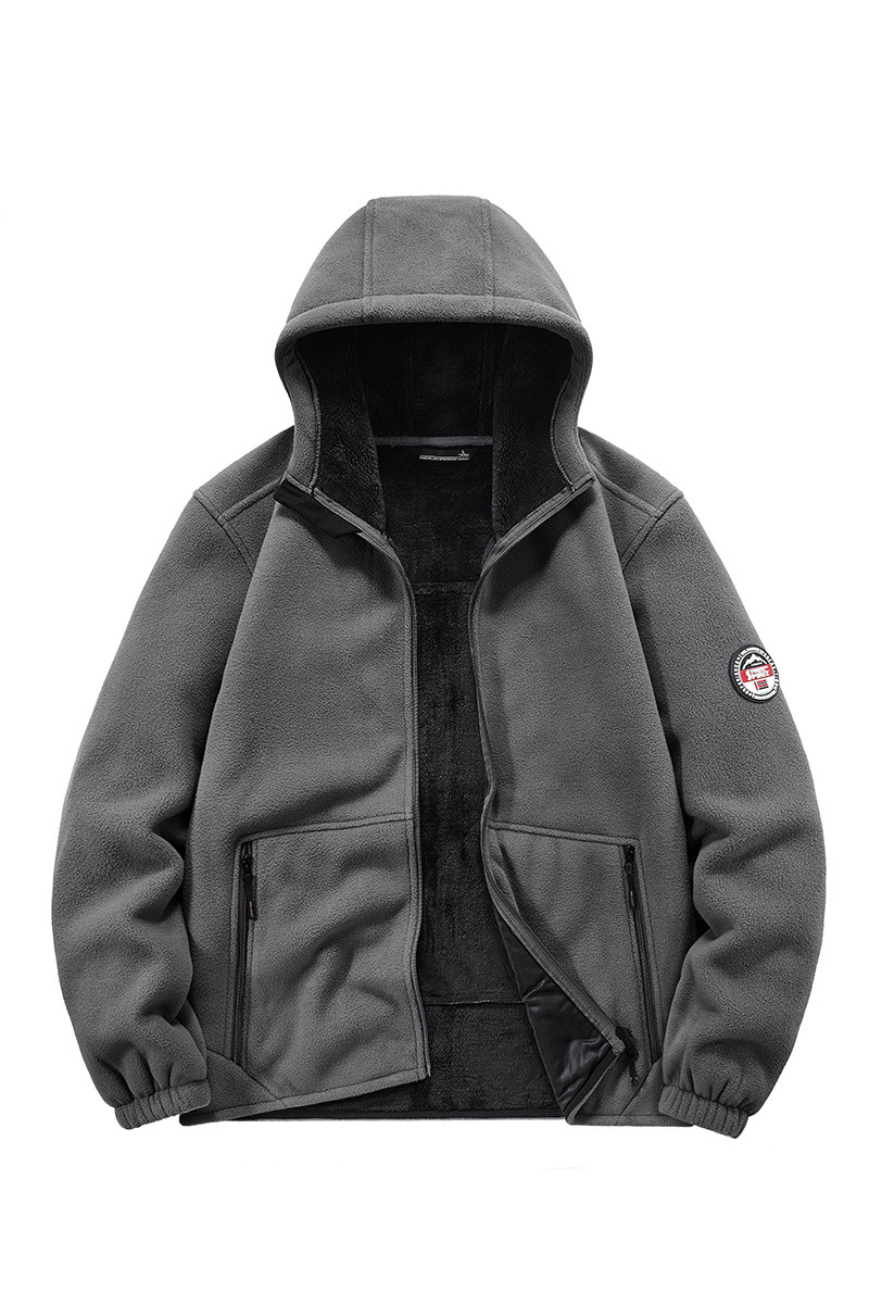Giacca con cappuccio da uomo cappotto in cotone con pile_voghion.com