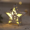 White five-pointed star-snowman