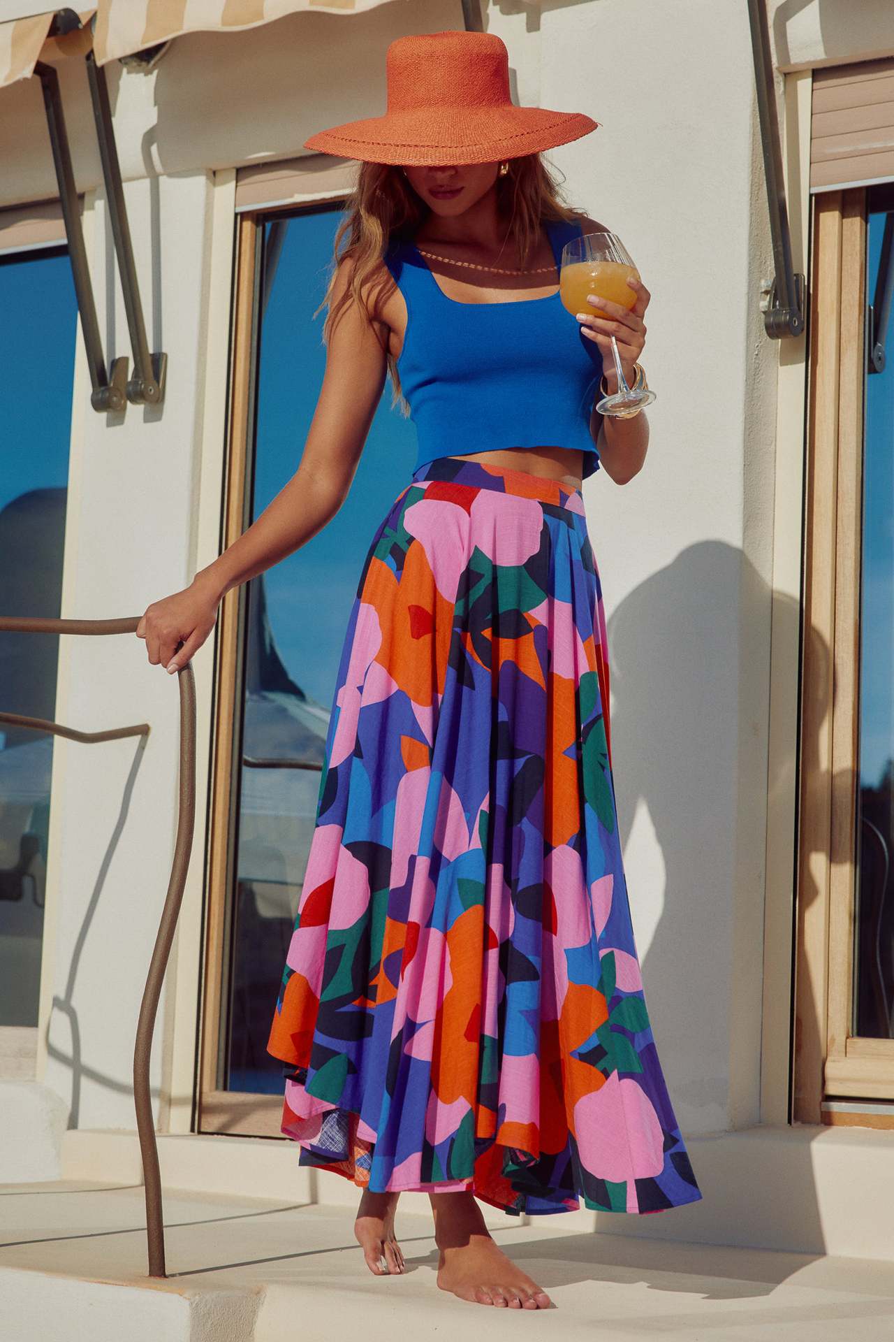 259g Weight Maxi Long Dress Dress Length Type Skirt Dresses Type Polyester Fabric Type 2025 Spring And Summer Vacation Flower Polyester Maxi Long Dress Skirts