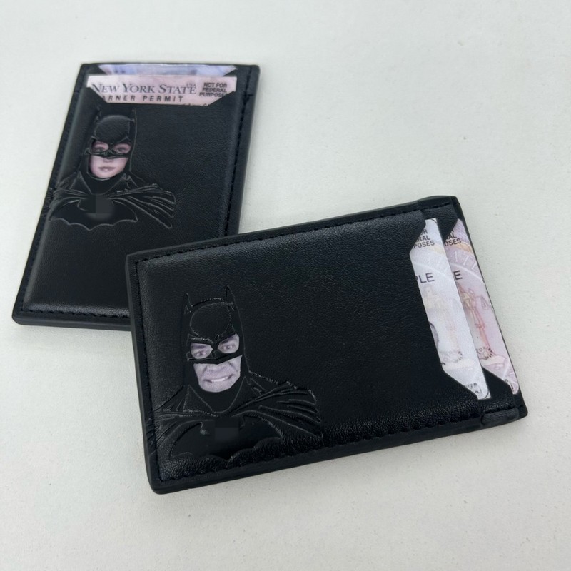 メンズ財布 カードホルダー カードホルダー マルチカードスロット クロスボーダー ヒーロースクワッド バット ID キャラクター 中空 ホットセール ショートスタイル|undefined