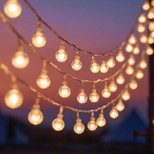 LED小圆球气泡球灯串圣诞户外露营帐篷天幕婚礼装饰小球泡彩灯