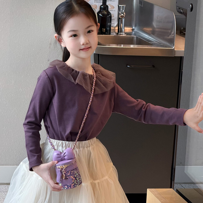 Bolsas para niños 2026 nuevas bolsas de moda de sequillas para niños y niñas bolsas de cadena lindas bolsas de arco mini bebés