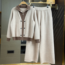 妈妈秋装套装2025新款针织开衫外套40岁50中老年秋冬运动服两件套