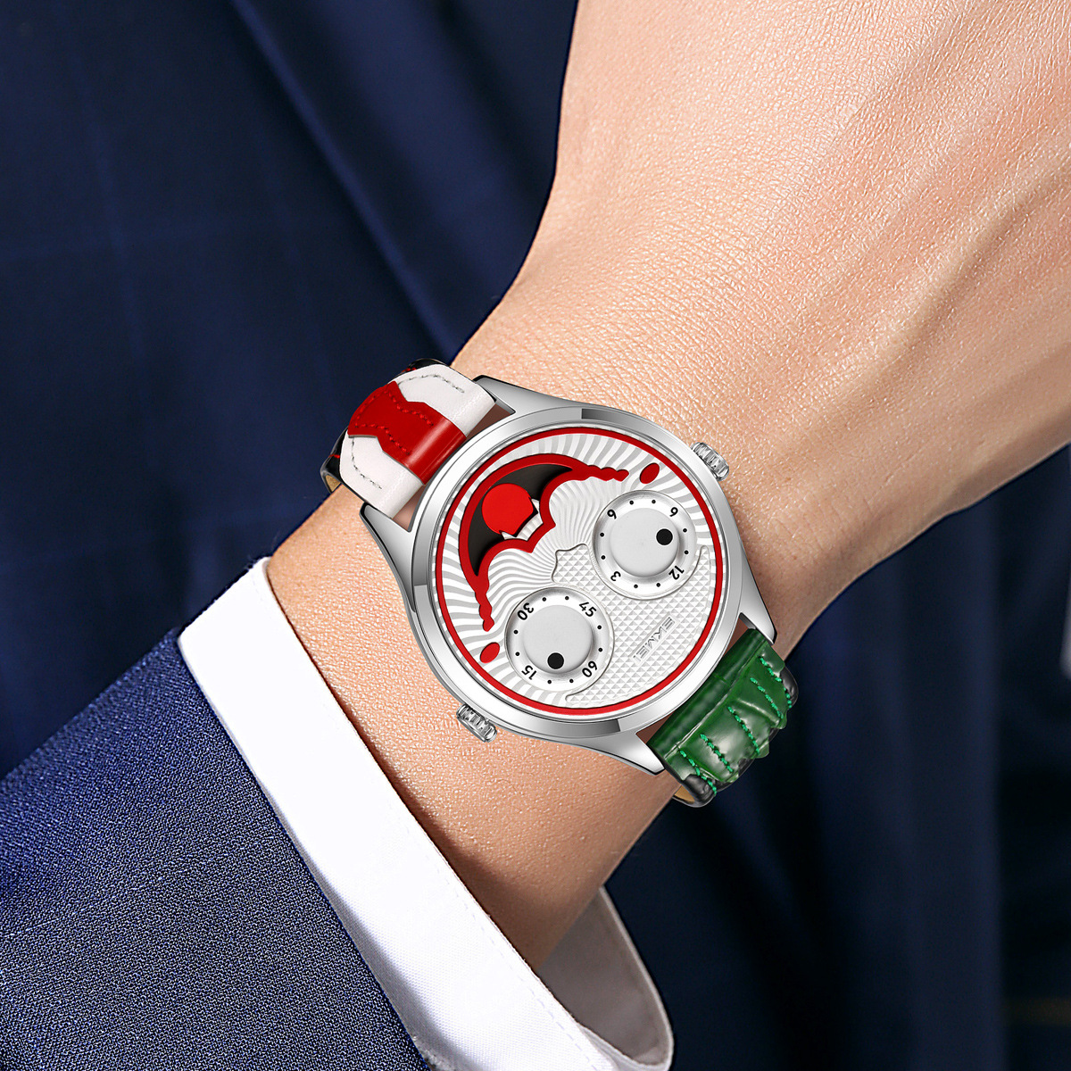 Momento clown reloj de cuarzo hombre creativo personalidad reloj de pulsera fuente de fábrica de relojes de hombre transfronterizos al por mayor