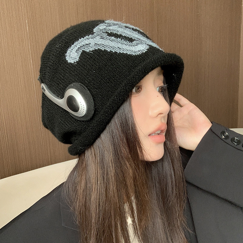 韩版个性提花保暖冷帽秋冬户外出行帽子女防风加绒堆堆帽包头帽潮|undefined