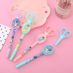 Creative Astronaut Scissors Gel Pen Fun Student Children's Handmade Water Pen Office Stationery Signature Pen Wholesale