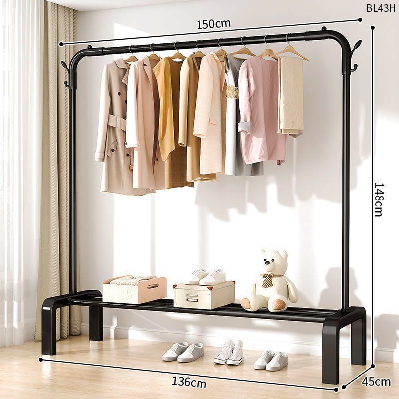 150cm [블랙 싱글폴] 더블후크 강화다리-