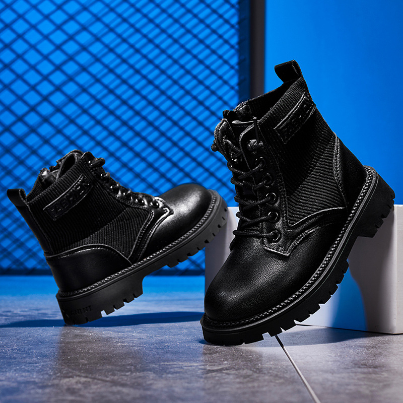 哈比熊品牌2021秋季新款時(shí)尚公主鞋潮流炫酷女童馬丁靴小皮鞋代發(fā)