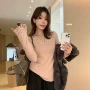 显瘦v领长袖秋季针织衫
